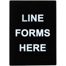 Winco SGN-803 &quot;Line Forms Here&quot; Stanchion Sign