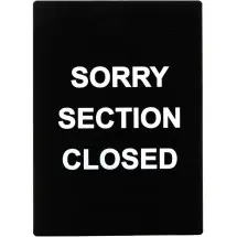 Winco SGN-804 &quot;Sorry Section Closed&quot; Stanchion Sign