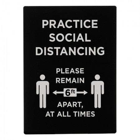 Winco SGN-806 "Practice Social Distancing" Stanchion Sign