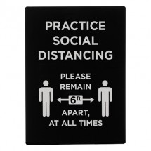 Winco SGN-806 &quot;Practice Social Distancing&quot; Stanchion Sign