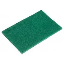 Winco SP-96N Green Scouring Pad 6&quot; x 9-3/8&quot; - 10 Pieces
