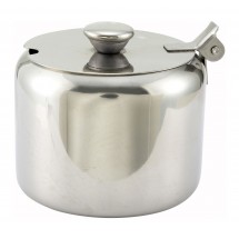 Winco T-710 Stainless Steel Sugar Can with Notched Cover 10 oz.