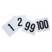 Winco TBN-100 Plastic Table Numbers 1-100 - 1 pack