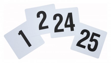 Winco TBN-25 Plastic Table Numbers 1-25 - 1 pack
