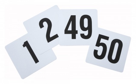 Winco TBN-50 Plastic Table Numbers 1-50 - 1 pack