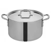 Winco TGSP-16 Tri-Ply Induction Ready Stock Pot with Cover, 16 Qt.
