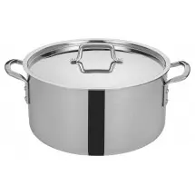 Winco TGSP-20 Tri-Ply Induction Ready Stock Pot with Cover, 20 Qt.