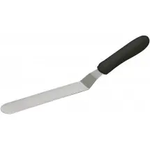 Winco TKPO-7 Offset Spatula with Black Polypropylene Handle 6-1/2&quot; x 1-5/16&quot;