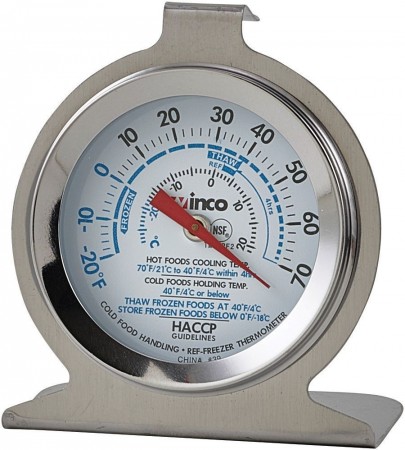 Winco TMT-RF2 Refrigerator/Freezer Thermometer 2"