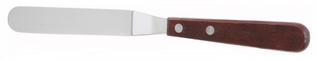 Winco TOS-4 Offset Bakery Spatula with Wood Handle 3-1/2"