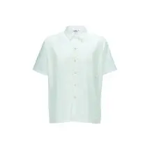 Winco UNF-1W4XL White Poly-Cotton Blend Short-Sleeve Chef Shirt 4XL