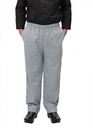 Winco UNF-4KXL X-Large Houndstooth Poly-Cotton Blend Relaxed Fit Chef Pants