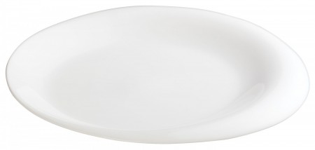 Winco WDP004-203 Ardesia Ocea Creamy White Porcelain Round Plate 12"