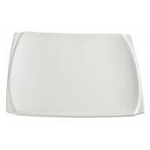 Winco WDP009-101 Ardesia Bettini Porcelain Bright White Square Plate 7-1/2&quot;
