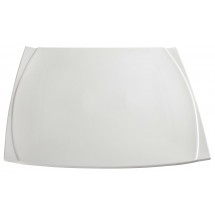 Winco WDP009-103 Ardesia Bettini Porcelain Bright White Square Plate 14&quot;