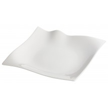 Winco WDP010-101 Ardesia Falette Porcelain Bright White Square Plate 9&quot;