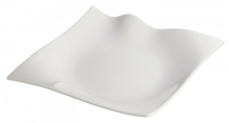 Winco WDP010-102 Ardesia Falette Porcelain Bright White Square Plate 10"