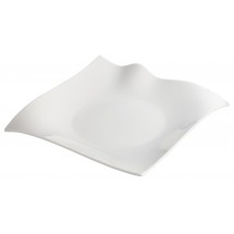 Winco WDP010-103 Ardesia Falette Porcelain Bright White Square Plate 12&quot;