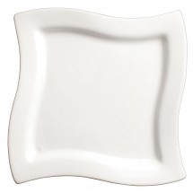 Winco WDP011-102 Ardesia Cramont Porcelain Bright White Square Plate 7-1/2&quot;