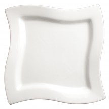 Winco WDP011-103 Ardesia Cramont Porcelain Bright White Square Plate 9-1/4&quot;
