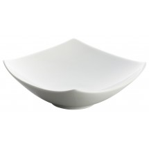 Winco WDP013-102 Ardesia Lera Porcelain Bright White Square Plate 4-1/4&quot;