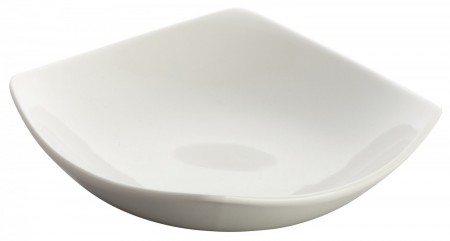 Winco WDP013-103 Ardesia Lera Porcelain Bright White Square Plate 5-1/4"
