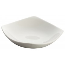 Winco WDP013-103 Ardesia Lera Porcelain Bright White Square Plate 5-1/4&quot;