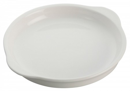 Winco WDP018-102 Ardesia Edessa Porcelain Bright White Round Dish 6-5/8"