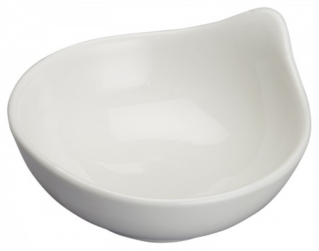 Winco WDP021-103 Ardesia Mescalore Porcelain Bright White Dish 3-3/4" Dia