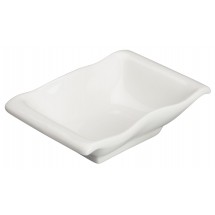 Winco WDP021-106 Ardesia Mescalore Porcelain Bright White Dish 4-1/2&quot; x 2-7/8&quot;