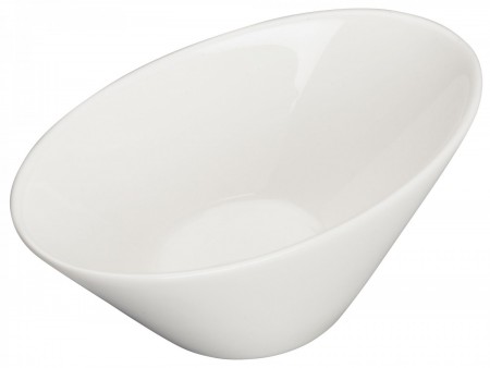 Winco WDP021-108 Ardesia Mescalore Porcelain Bright White Oval Dish 4" x 2-1/2"