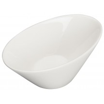 Winco WDP021-108 Ardesia Mescalore Porcelain Bright White Oval Dish 4&quot; x 2-1/2&quot;