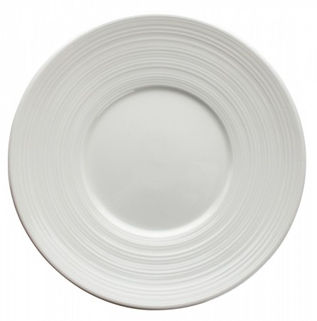 Winco WDP022-105 Ardesia Zendo Porcelain Bright White Round Plate 6-1/2"
