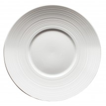 Winco WDP022-108 Ardesia Zendo Porcelain Bright White Round Plate 10&quot;