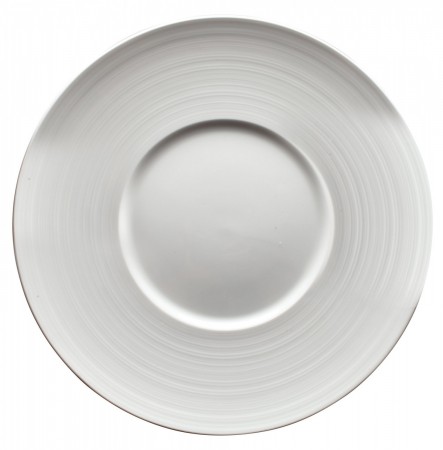 Winco WDP022-109 Ardesia Zendo Porcelain Bright White Round Plate 11-1/8"