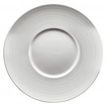 Winco WDP022-109 Ardesia Zendo Porcelain Bright White Round Plate 11-1/8&quot;