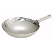 Winco WOK-16W Stainless Steel Chinese Wok with Welded Joint Handle 16&quot;