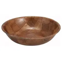 Winco WWB-16 16&quot; Woven Wood Salad Bowl