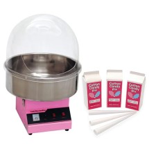 Winco ZEPCOT ZEPHYR Cotton Candy Machine with Dome Cover & Starter Kit