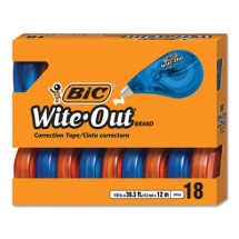 Wite-Out EZ Correct Correction Tape, Non-Refillable, 1/6" x 472", 18/Pack