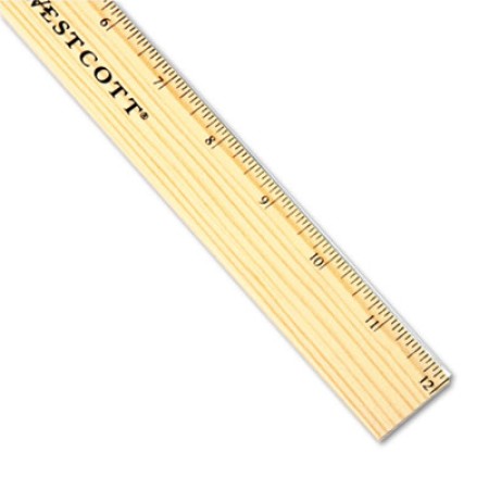 Wood Ruler, Metric and 1/16