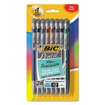 Xtra-Precision Mechanical Pencil, 0.5 mm, HB (#2.5), Black Lead, Assorted Barrel Colors, 24/Pack