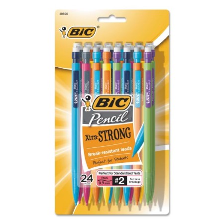 Xtra-Strong Mechanical Pencil, 0.9 mm, HB (#2.5), Black Lead, Assorted Barrel Colors, 24/Pack
