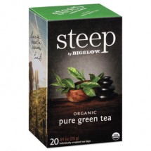 Bigelow Steep Tea, Pure Green, 0.91 oz. Tea Bag, 20/Box